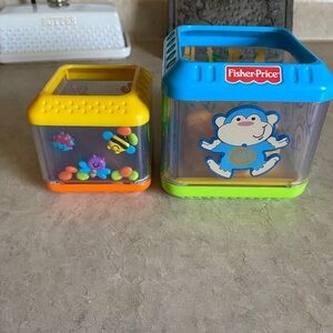 Vintage Kids Toys Fisher-Price Peek-a-Blocks from the Stack & Nest Set of 2 Y2K